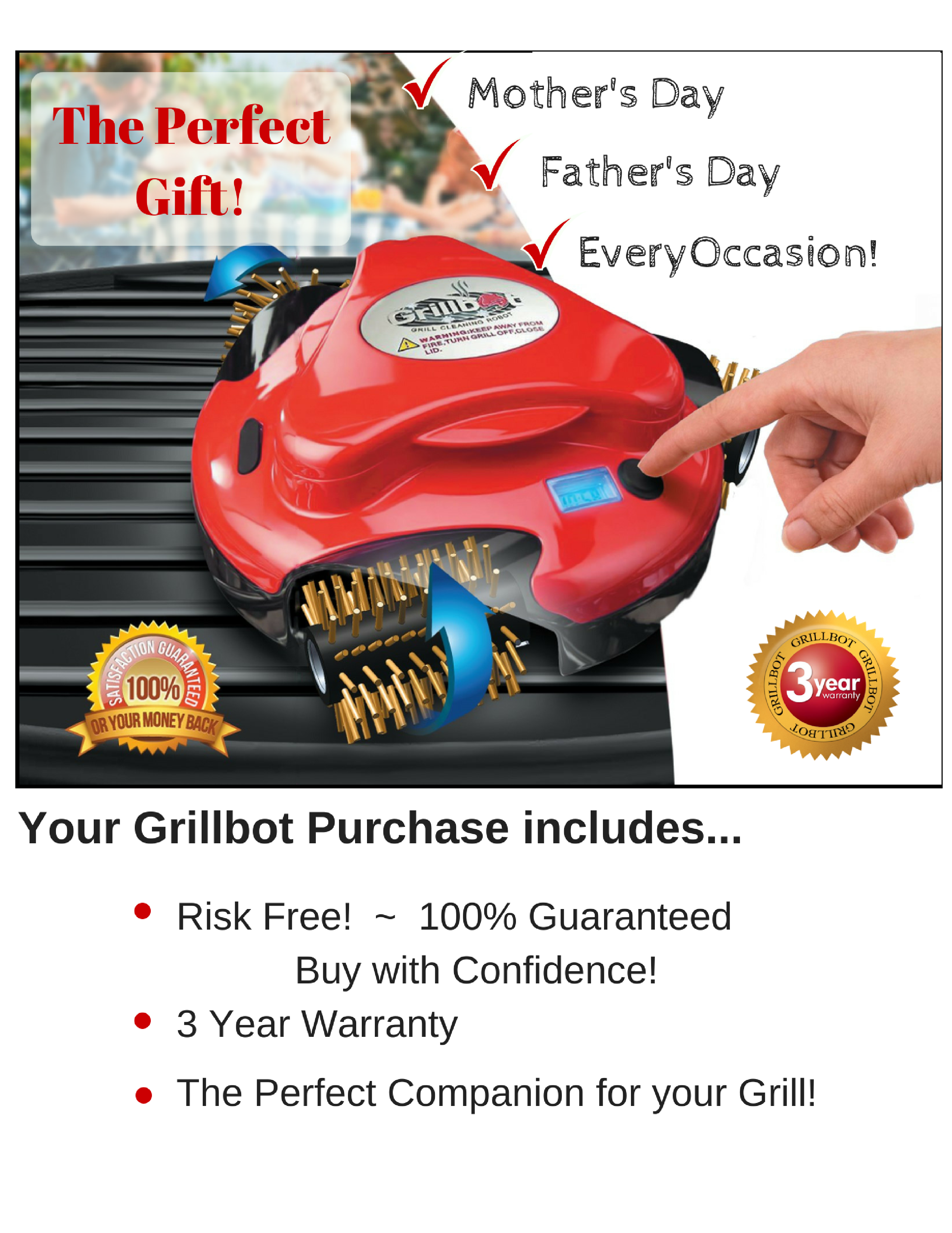 New-Age Momma Agrees! Grillbot Makes the perfect Mother's Day, Father's Day, or any other Holiday Gift!