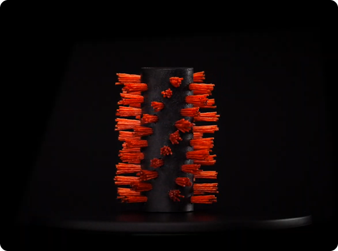 Nylon brushes included