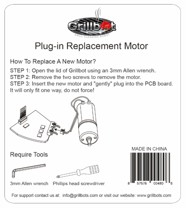 Plug-in Replacement Motor