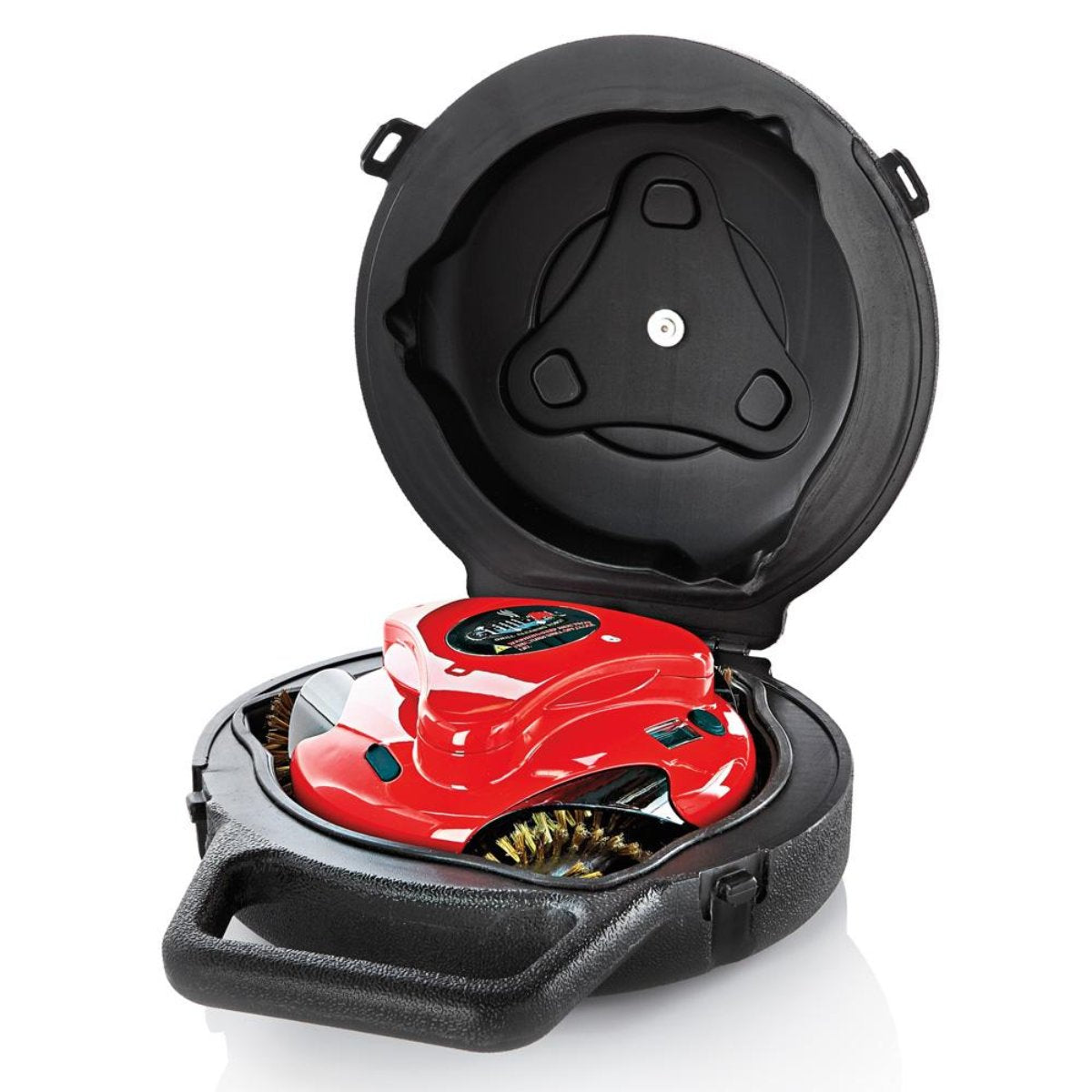 Red Grillbot Automatic grill cleaner carrying case