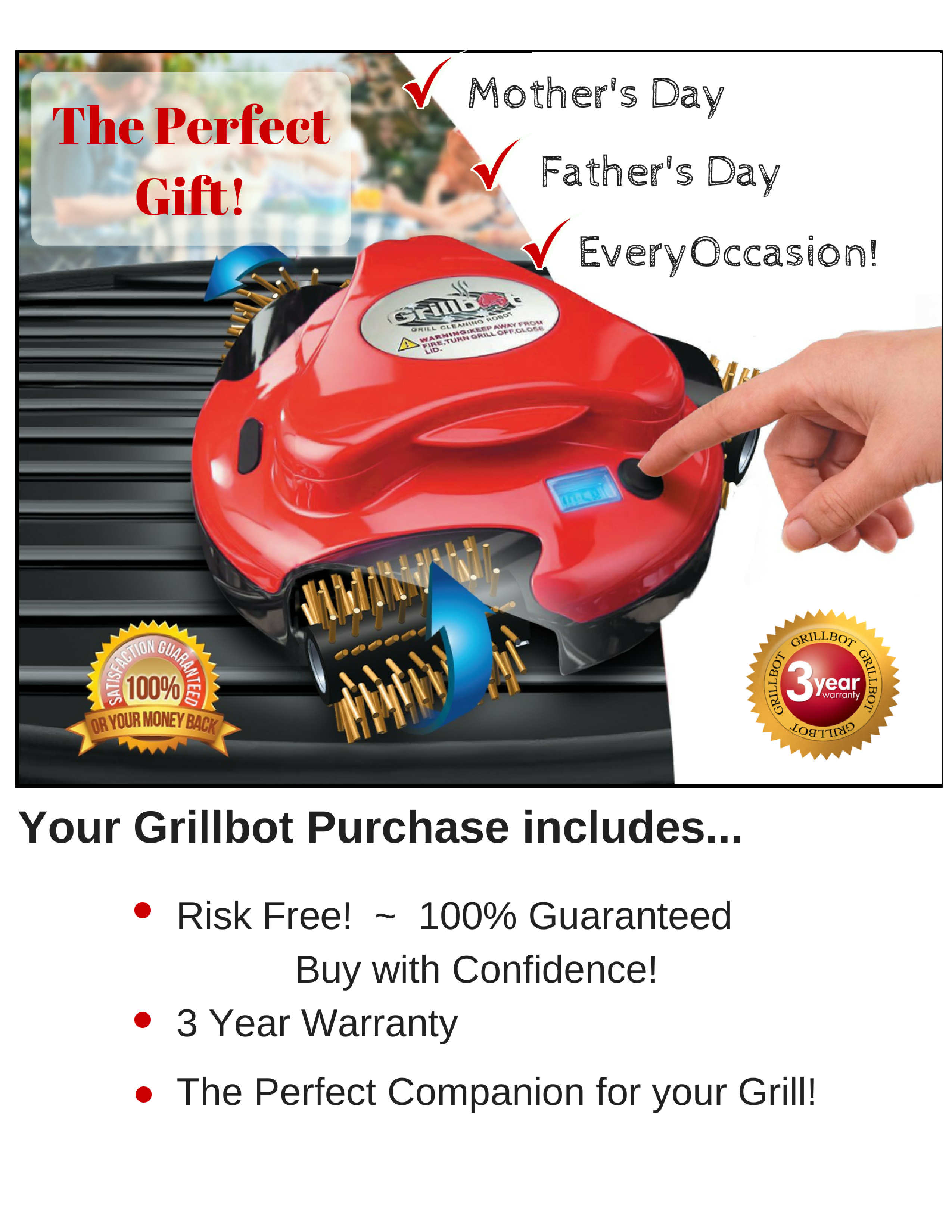 New-Age Momma Agrees! Grillbot Makes the perfect Mother's Day, Father's Day, or any other Holiday Gift! 