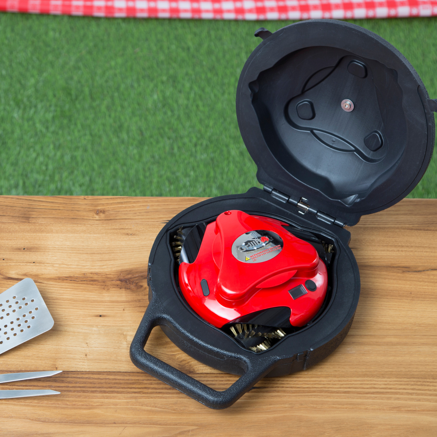 Automatic BBQ Grill Cleaning Robot & Storage Case @