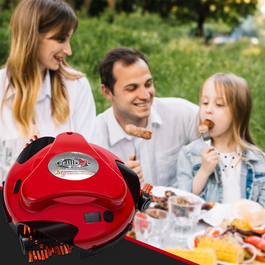 Grillbot Red Automatic Grill Cleaning Robot Grilling Gifts for Men