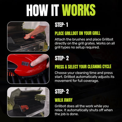 Grillbot Automatic Grill Cleaner | Hands-Free BBQ Cleaning