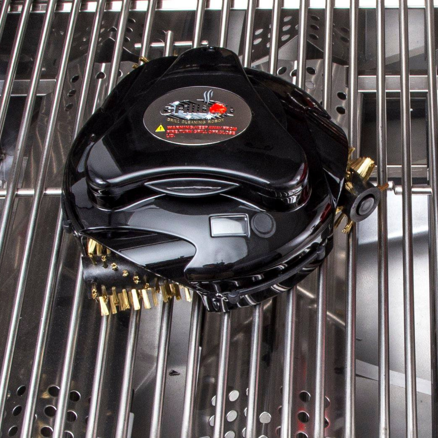 Grillbot GBU102 Automatic Grill Cleaning Robot with Durable Brass Brushes,  Black 