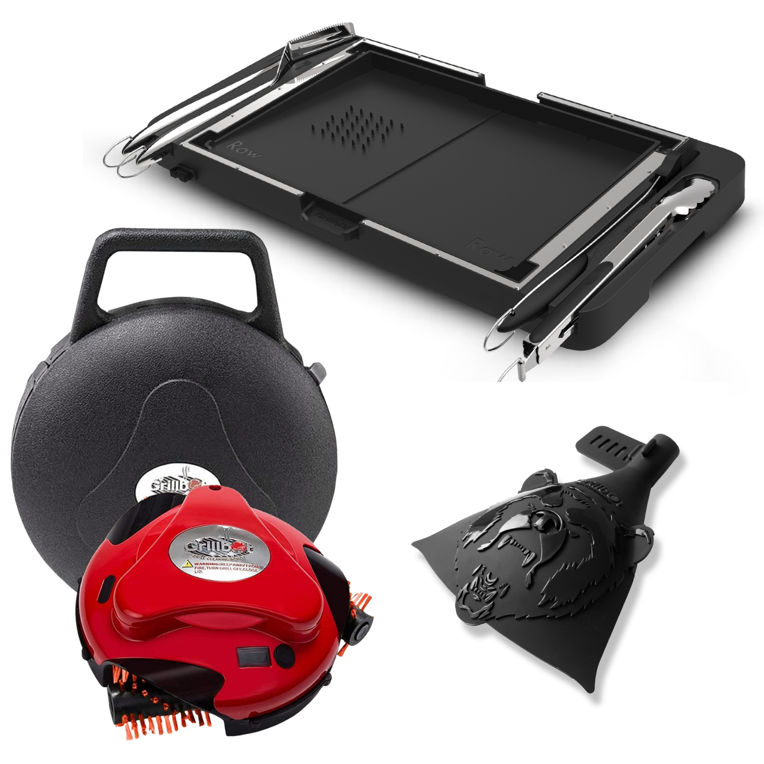 The Holiday Bundle - Red Grillbot & Case + Fliptray + HeatShield