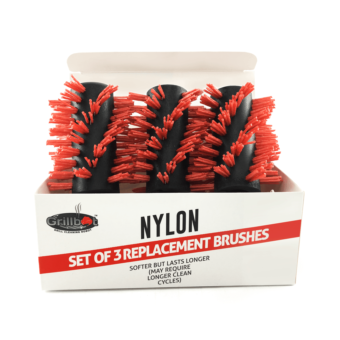 Grillbot Nylon Grill Brush Replacement Nylon Bristle Brushes