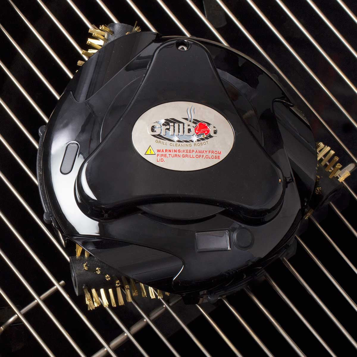 Grillbot GBU102 Automatic Grill Cleaning Robot with Durable Brass Brushes,  Black 